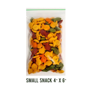 Biodegradable Ziplock Small Snack Bags [4" x 6”, 100 Count]