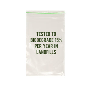 Biodegradable Ziplock XL Sandwich Bags [6" x 9”, 100 Count]