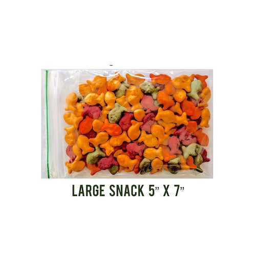 Biodegradable Ziplock Large Snack Bags [5" x 7”, 200 Count]
